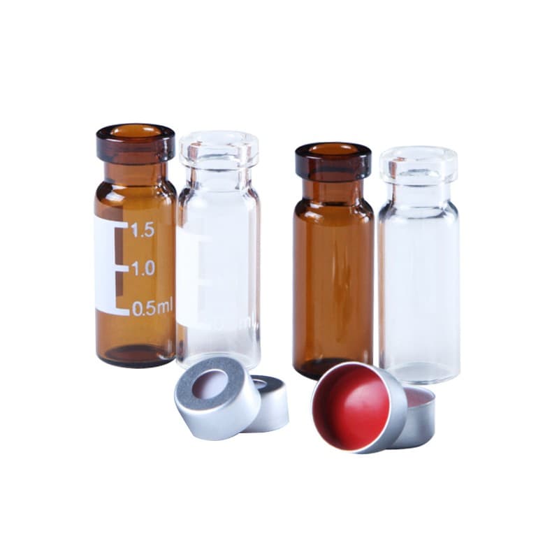 silicone/PTFE bonded septa HPLC glass vials brown glass